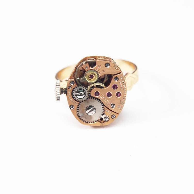 1950s Rose Gold BENRUS antique watch movement - Couples' Rings - Other Metals Pink