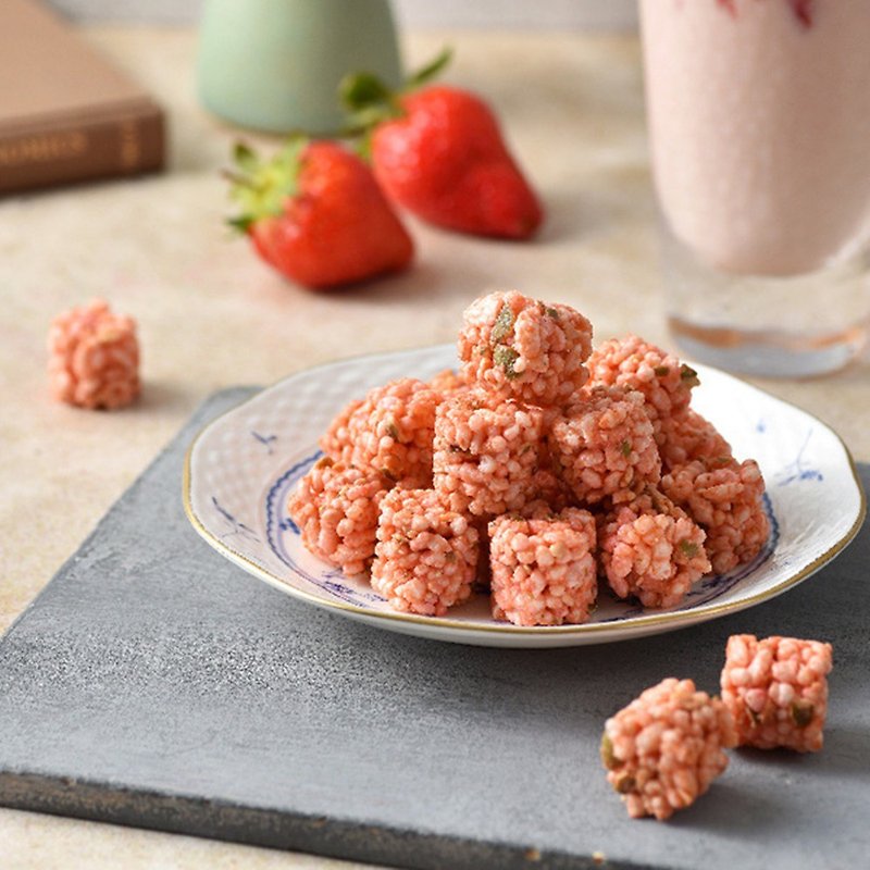 【脆米果】草莓牛奶口味 - 五穀雜糧/米 - 其他材質 粉紅色