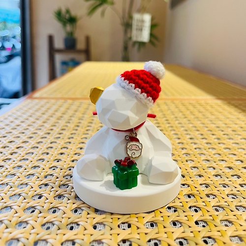 LazyHour懶貓時氛 【聖誕專區】手作聖誕幾何小熊擴香石