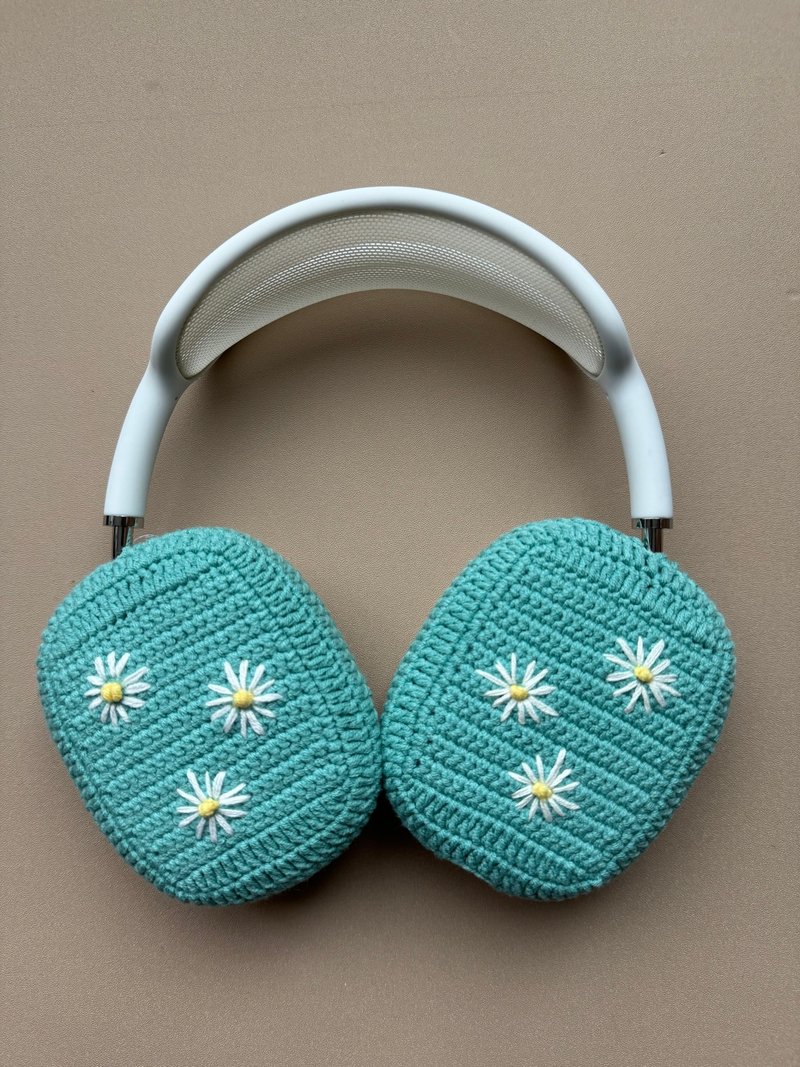 原創設計藍底刺繡AirPod Max 保護套 索尼 XM5 頭戴式耳機保護套 - 耳機/藍牙耳機 - 其他材質 