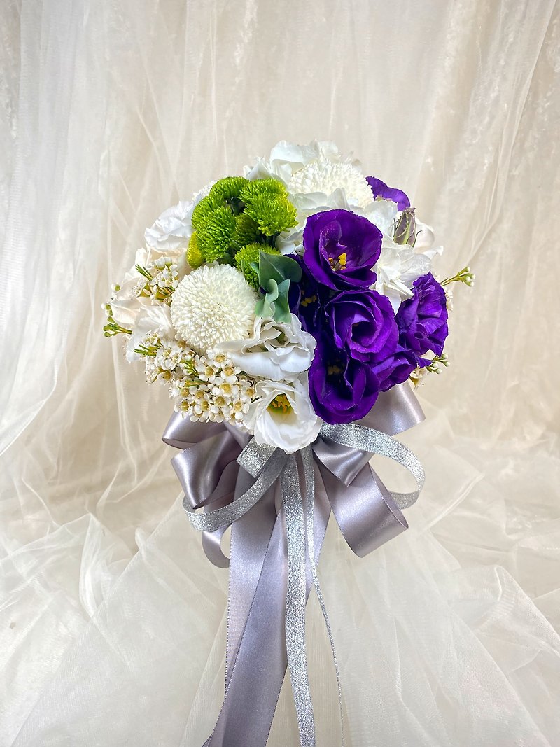 Bridal bouquet / flowers - ช่อดอกไม้แห้ง - พืช/ดอกไม้ สีม่วง