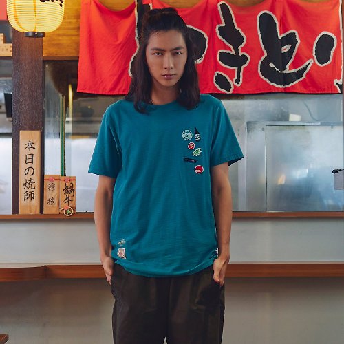 江戶勝 EDOKATSU 江戶勝 日系 酒瓶LOGO短袖T恤-男裝 (綠色) #上衣