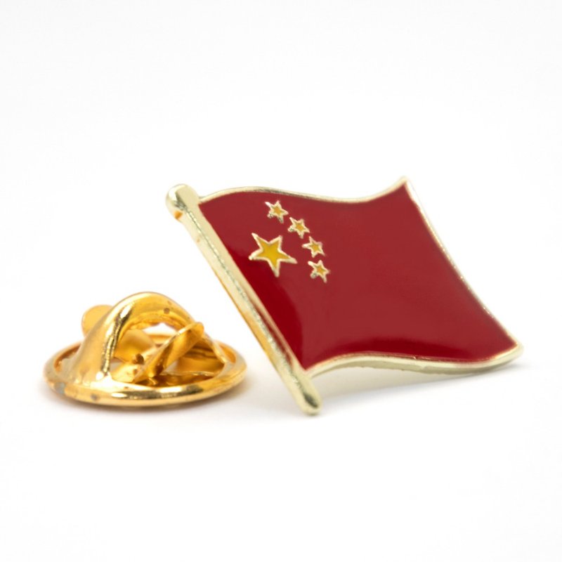 China China National Brooch National Jewelry Patriotic Flag Pin Commemorative Badge Identification West - เข็มกลัด - วัสดุอื่นๆ หลากหลายสี