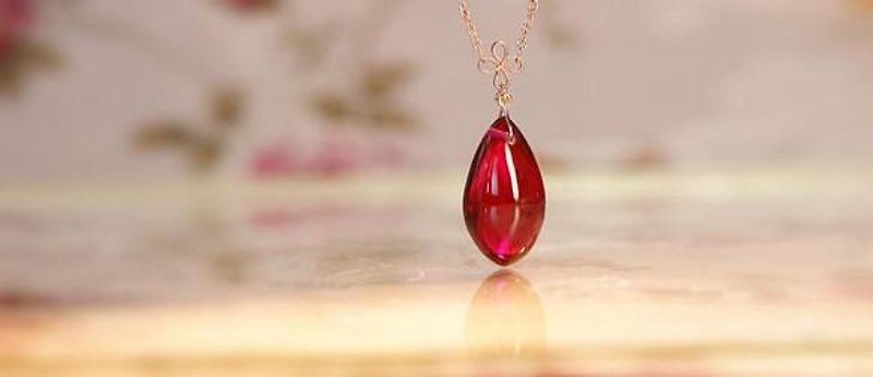 [Made to order] Ice Rose ~ Charming ruby ~ - Necklaces - Other Metals 