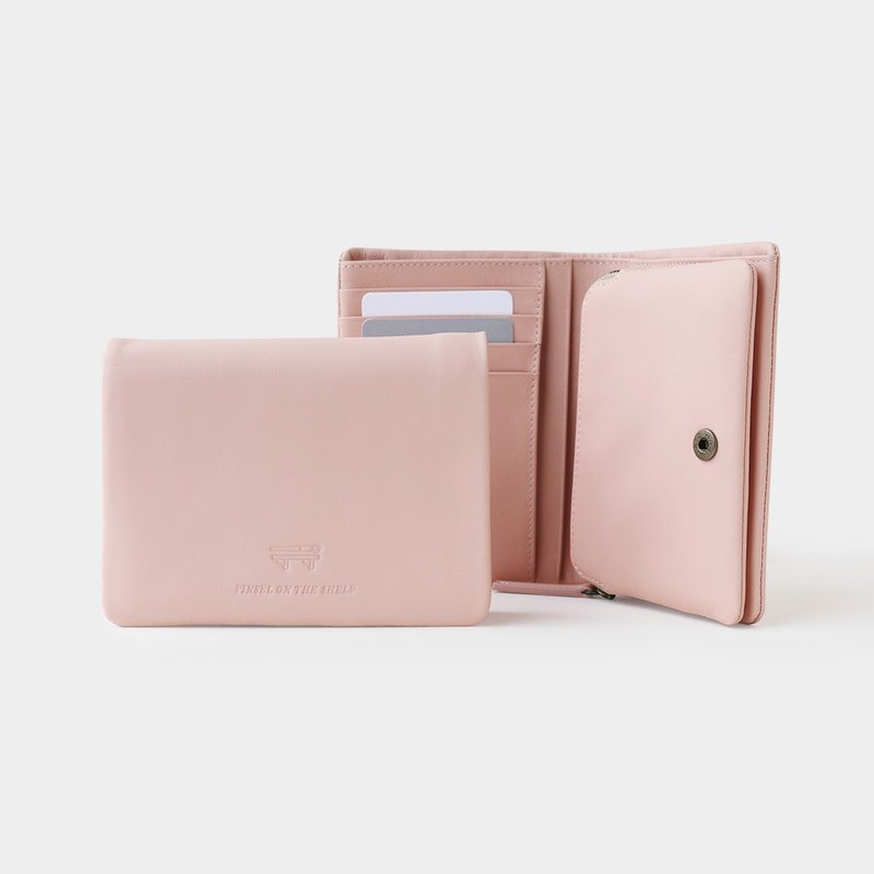 pinsel wallet : pastel pink - Wallets - Genuine Leather Pink