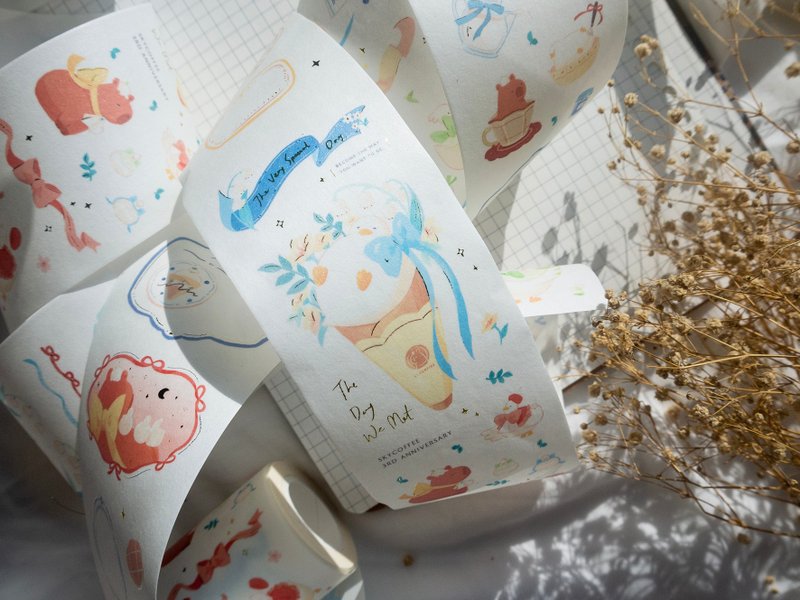 The Day We Met 3rd Anniversary Hot Stamping Washi Tape - Washi Tape - Paper 