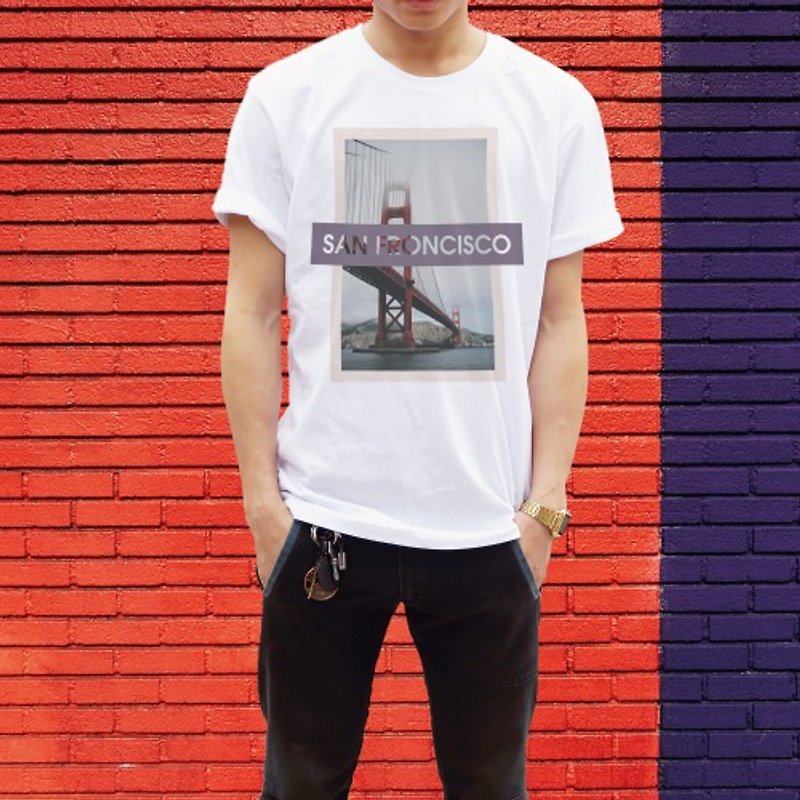 舊金山大橋T/AC4-01-TRVL2 - 男 T 恤 - 其他材質 白色
