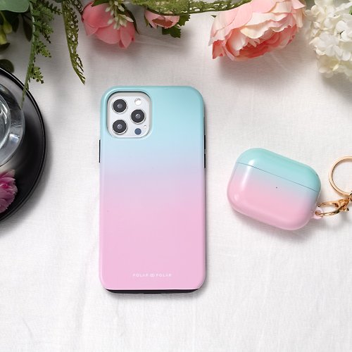 POLAR POLAR 【客製化】藍粉紅粉彩 iPhone MagSafe 手機殼 光面 / 霧面