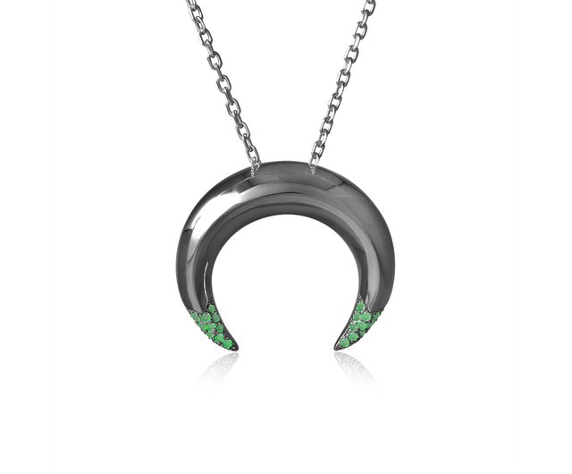 Upside Down Crescent Moon Pendant Necklace - PRE-ORDERS