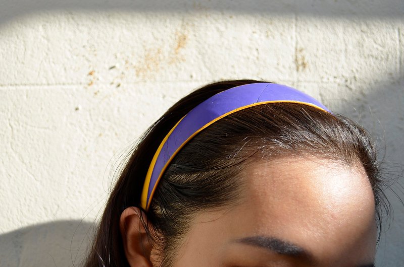 Volleyball x headband / wide version / mikasa yellow blue paragraph number 003 - ที่คาดผม - ยาง สีส้ม