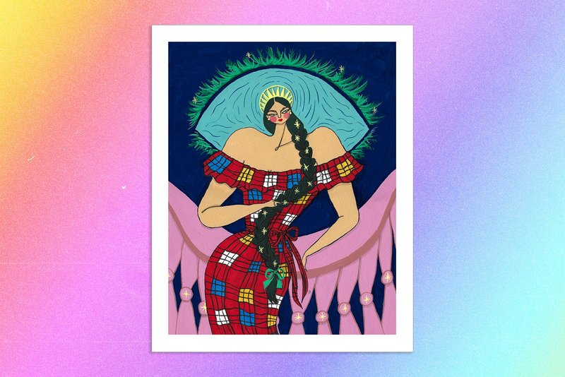 Starry Eyes Art Print Poster of an original gouache painting by Ping Hatta - 海報/掛畫/掛布 - 紙 