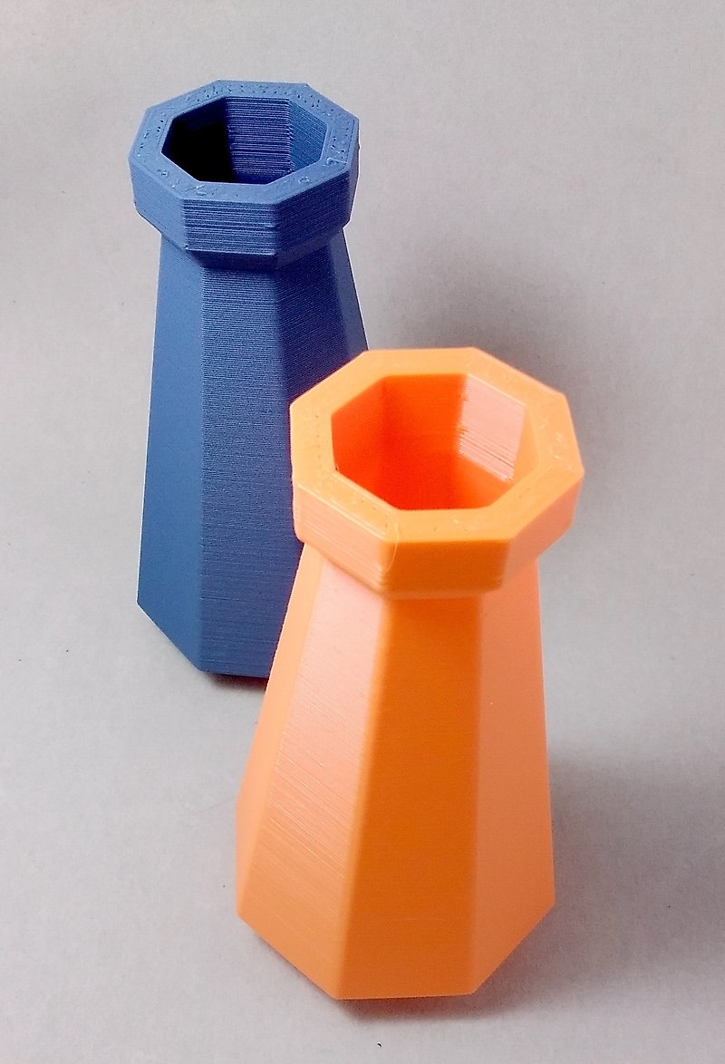 Low Poly Octagon Vase - เซรามิก - พลาสติก สีส้ม