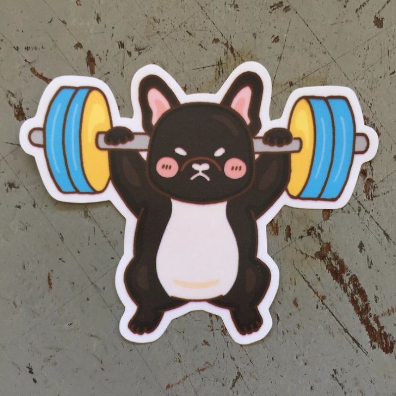 Law fighting weightlifting small waterproof sticker SS0108 - Stickers - Waterproof Material 