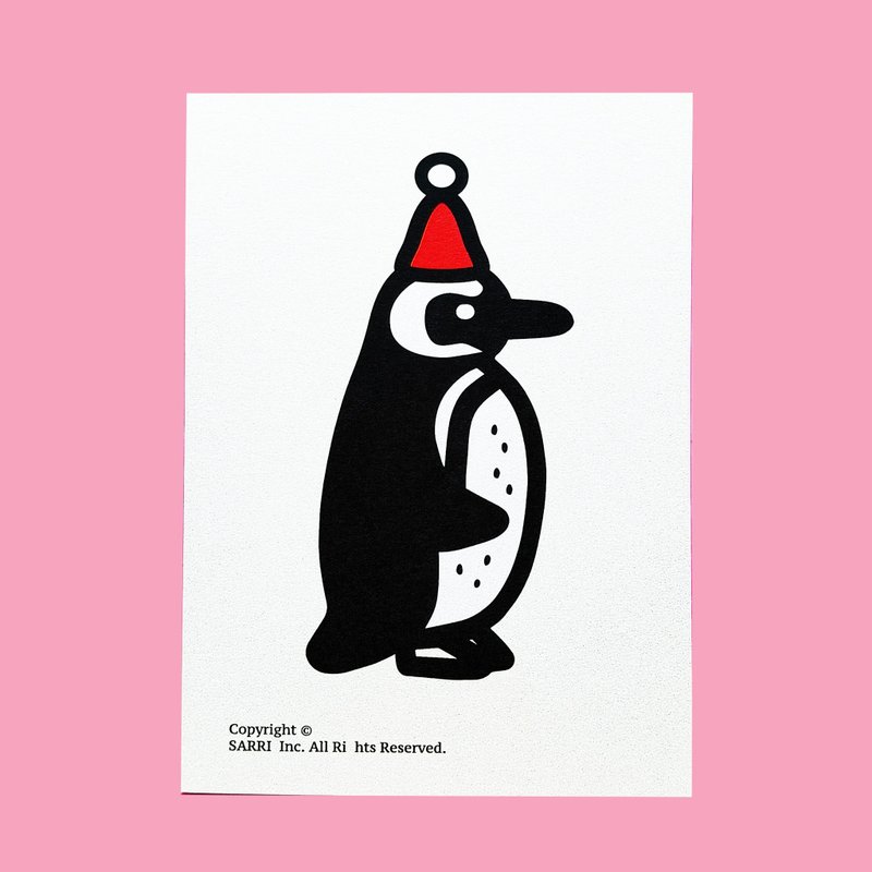 明信片 小海報 防水貼紙 貼紙 行李箱貼紙 super Xmas 聖誕卡片 - 心意卡/卡片 - 紙 紅色