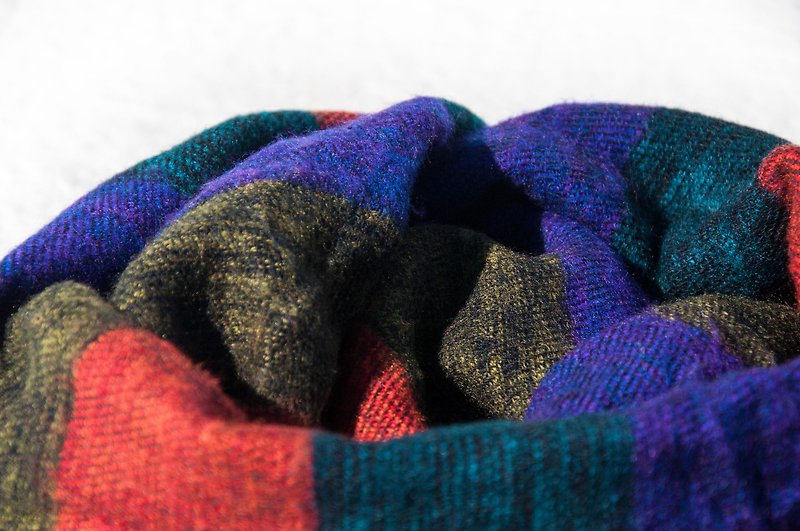 Pure wool shawl / knit scarf / knitted shawl / blanket / pure wool scarf / wool shawl - star dust - Knit Scarves & Wraps - Wool Multicolor