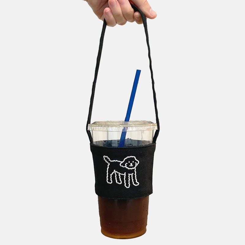 embroidery drink bag | Mori (Black) - Other - Cotton & Hemp Black