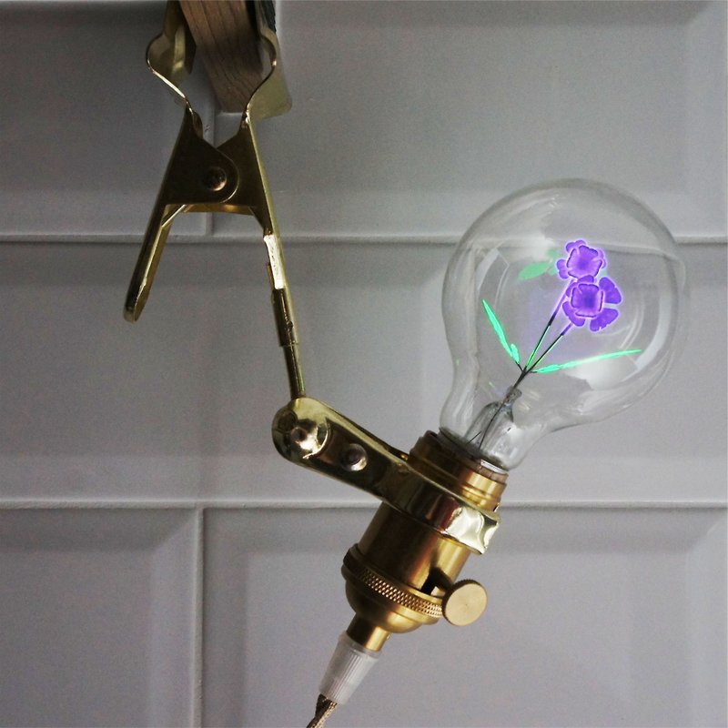 Clip Lamp SET - Violet - โคมไฟ - โลหะ สีทอง