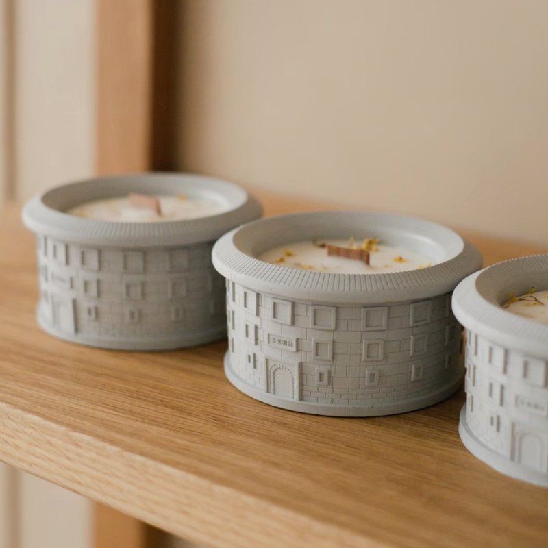 【水のNiNi Research Institute】Hakka Round House Scented Candle - เทียน/เชิงเทียน - วัสดุอื่นๆ 