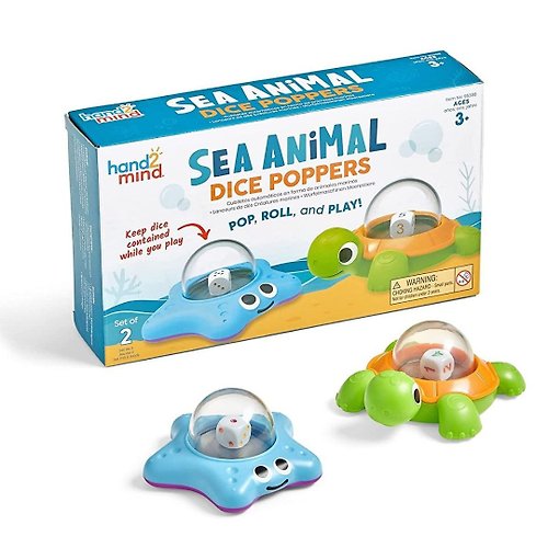 好玩伴．親子選物 美國hand2mind 趣味彈跳骰子-海洋動物 | 益智玩具 | 趣味桌遊