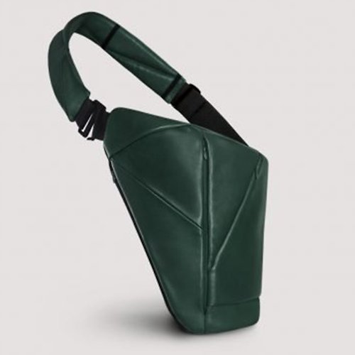 Baggizmo Baggizmo Green Leather Sling Bag