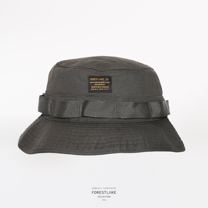 FL Co-Label Functional Bucket Hat l Dark Grey - Hats & Caps - Cotton & Hemp 