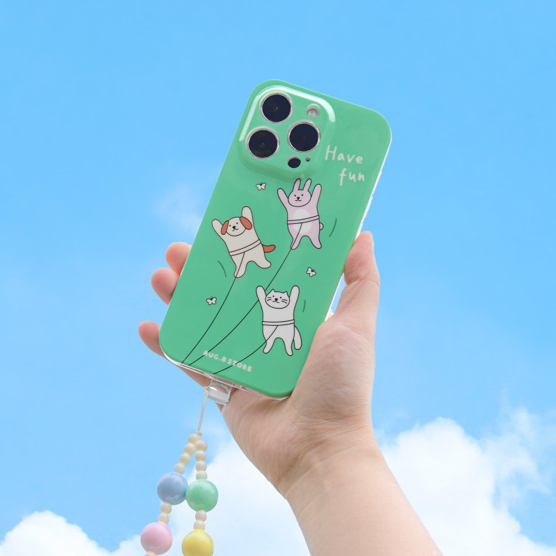 AUG8 STORE 一起去放風箏吧 iPhone手機殼 帶手鏈 光面 - 手機殼/手機套 - 塑膠 