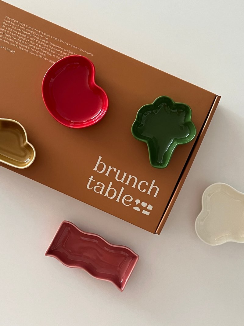 Pola at home / 早午餐迷你造型盤套組 (禮品包裝) - 碟子/醬料碟/醬油碟 - 陶 灰色