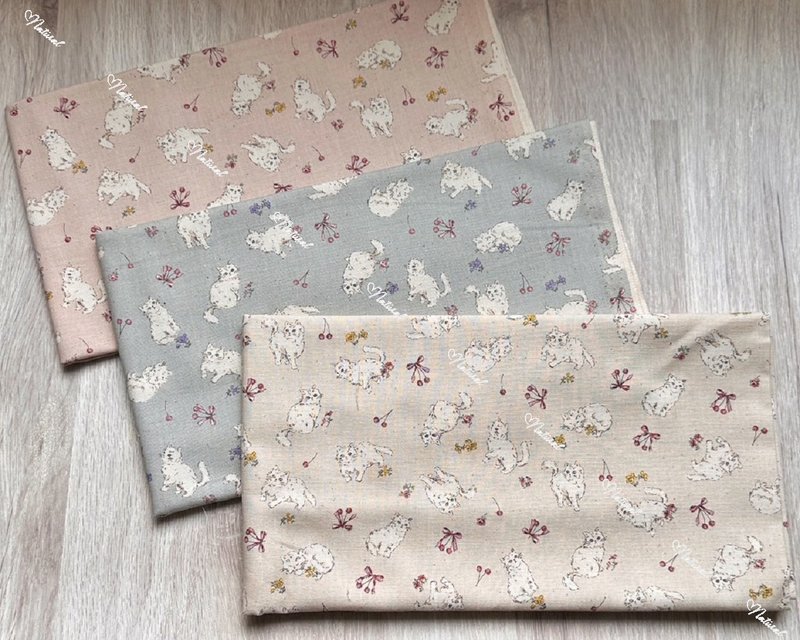 【貓咪狗狗】日本薄棉布 花色布料挑選 客製包袋 - 編織/刺繡/羊毛氈/縫紉 - 棉．麻 多色