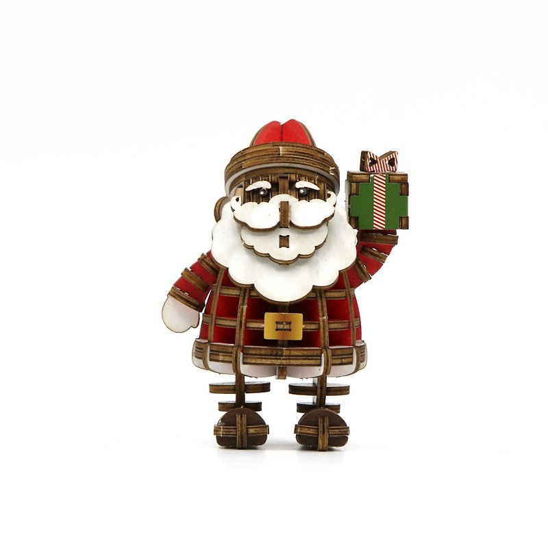 【聖誕特輯】Jigzle® 3D立體拼圖系列 | 木質彩色聖誕老人 | 超治愈 - 木工/竹藝/紙雕 - 木頭 咖啡色