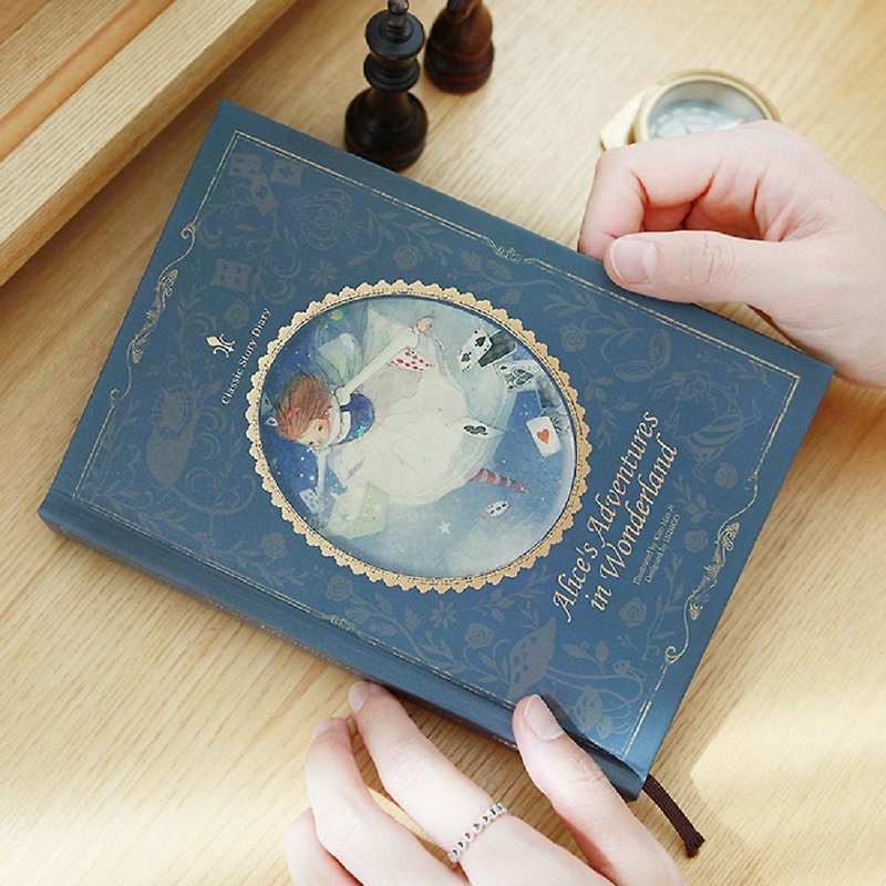 indigo 童話故事萬年曆日誌-愛麗絲夢遊仙境,IDG74778 - 筆記簿/手帳 - 紙 藍色