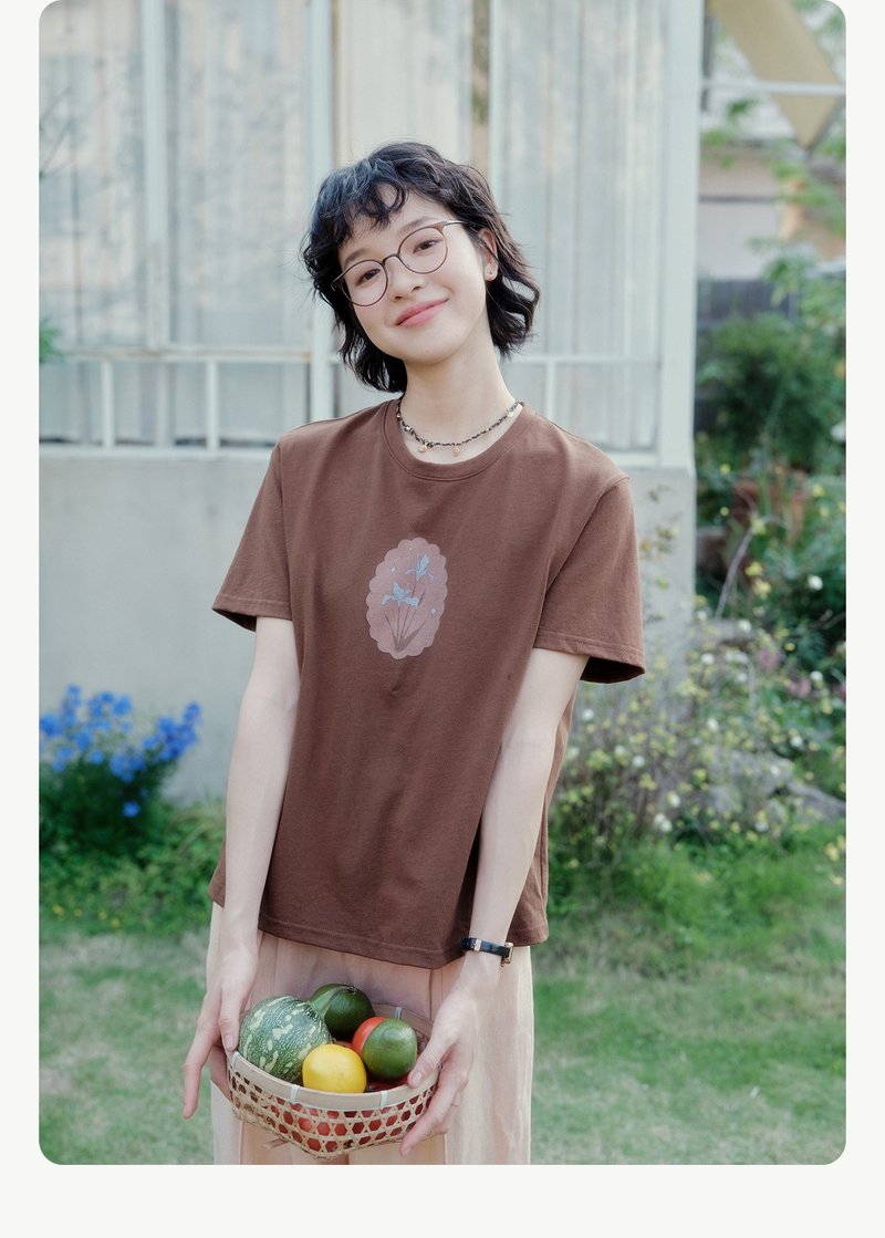 100%純棉T恤短袖日系女夏 - 女襯衫 - 棉．麻 多色