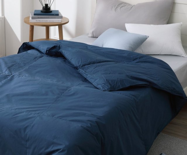 單人 十月羽絨被 可機洗 免被套 蓋一整年的好被子 沉穩藍 設計館easy Life 棉被 毛毯 Pinkoi