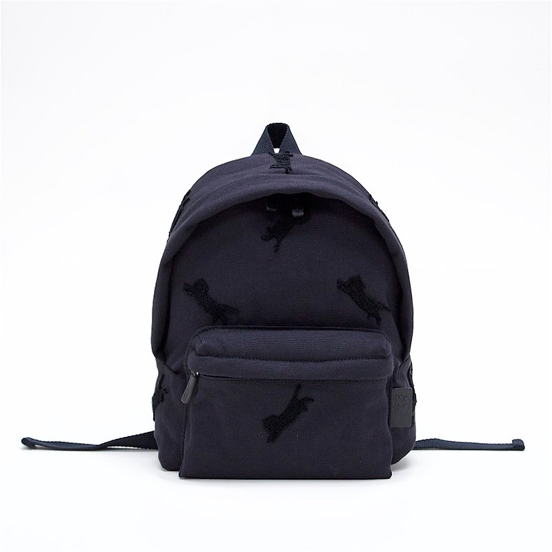 Aristocat 3D Embroidery Canvas Backpack ( Mini, A4 ) / Black - กระเป๋าเป้สะพายหลัง - ผ้าฝ้าย/ผ้าลินิน สีดำ
