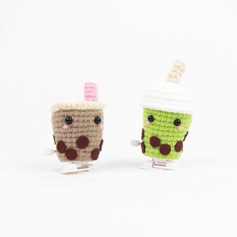 Bubble Tea /Soothing Walking Figurine/ Wind-up Bubble Tea that walks - ตุ๊กตา - ไฟเบอร์อื่นๆ หลากหลายสี