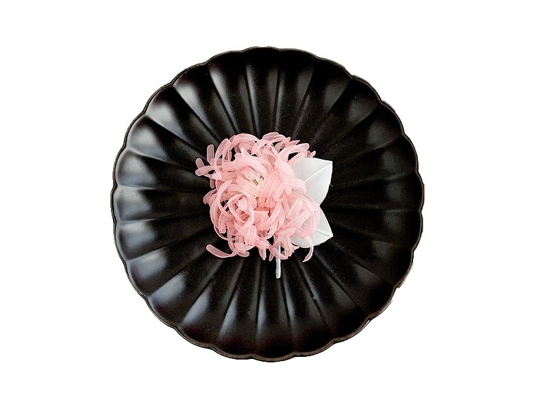 Corsage : オーガンジーの色花  - ベージュピンク - - 胸花/手腕花 - 聚酯纖維 粉紅色