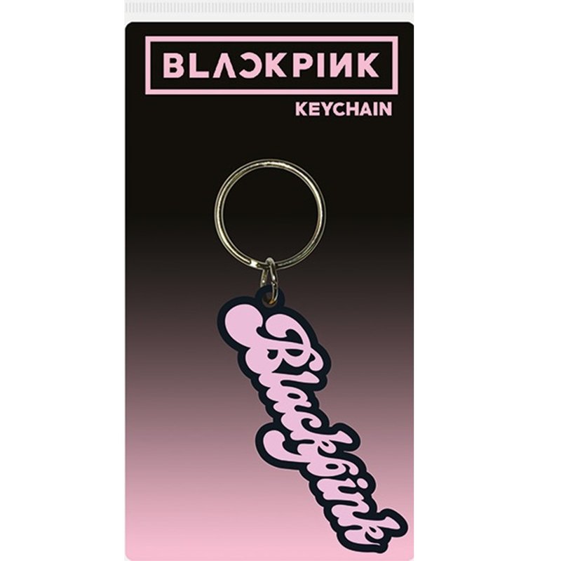 【Blackpink】可愛風字體鑰匙圈 - 鑰匙圈/鑰匙包 - 橡膠 粉紅色