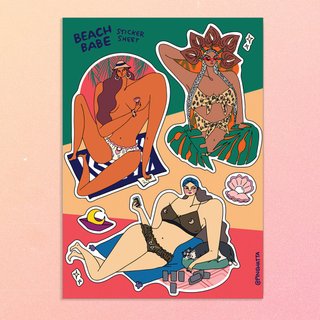 Sticker Sheets - Beach Babe Sticker Sheet