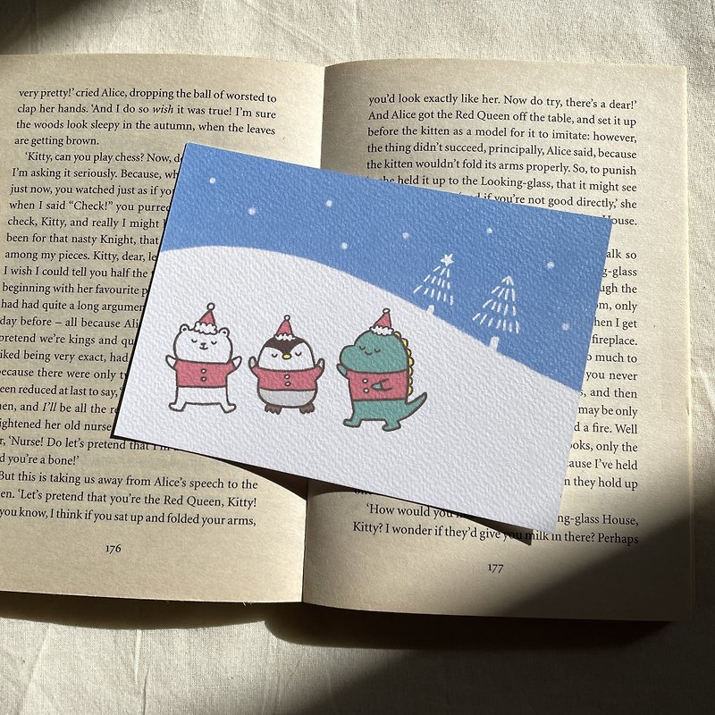 Christmas in the snow / postcard - การ์ด/โปสการ์ด - กระดาษ 