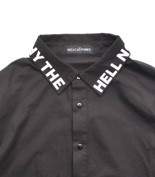 Switch shirt/black/stripe/F size/hellcatpunks/hcp-sh-0017