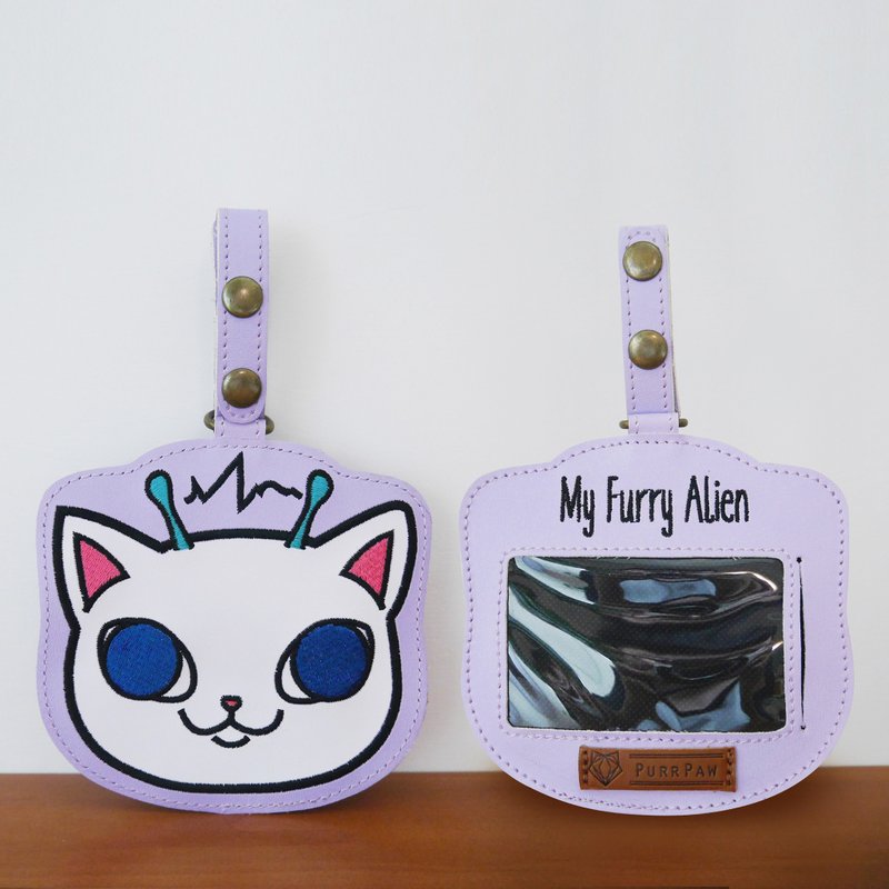 [My Furry Alien My Furry Alien pet bag, luggage tag / card holder-cat] - ID & Badge Holders - Faux Leather 