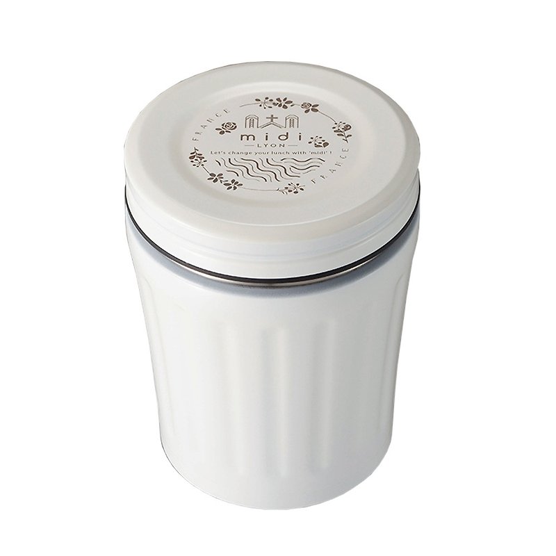 CB MiDi City Series Double-layer Cold Insulation Soup Pot 350ml-Limited White - กระบอกน้ำร้อน - สแตนเลส ขาว