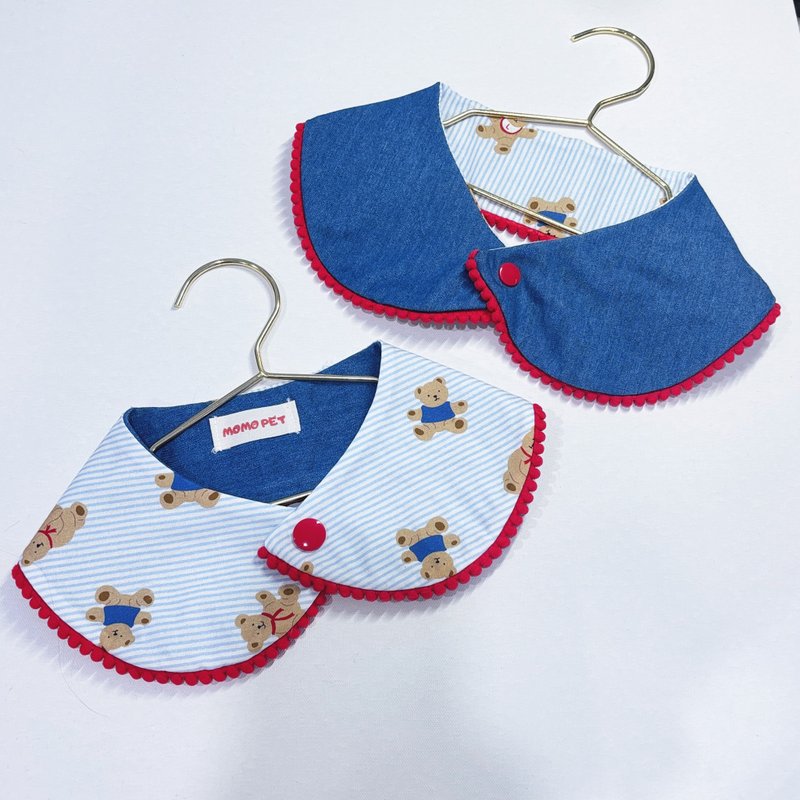 Bear cowboy pet shawl pet bib pet scarf - Clothing & Accessories - Cotton & Hemp Blue