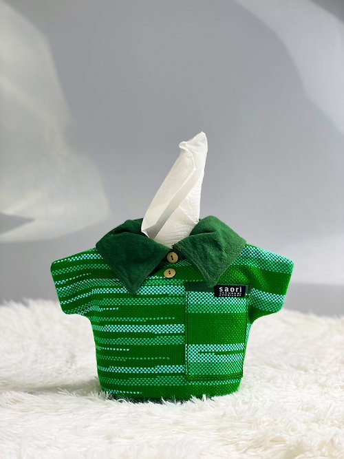 sacit-shop saori tissue holder green polo shirt