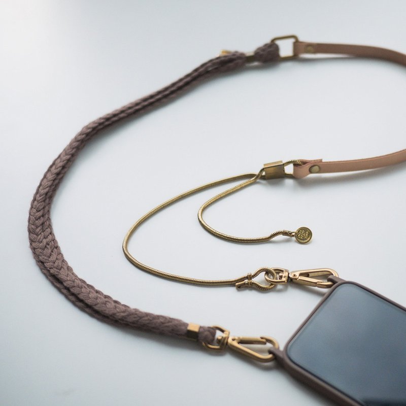 ČECHY - Deadwood* Cell Phone Strap - Phone Accessories - Genuine Leather Brown