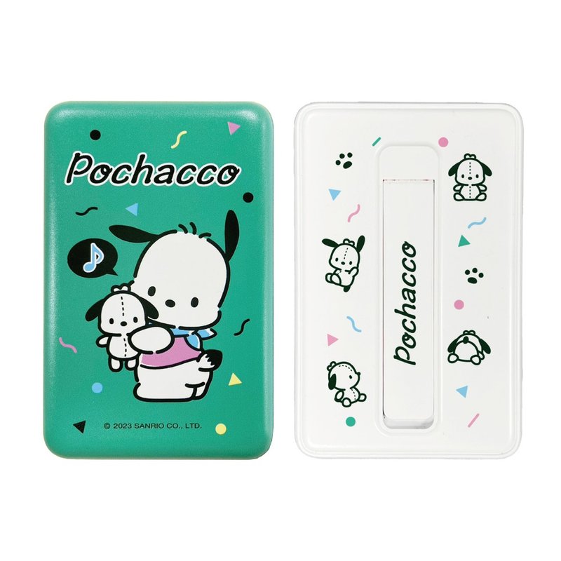 SANRIO-10000mAh Magsafe Power Bank-Floral Series-POCHACCO - ที่ชาร์จ - พลาสติก สีเขียว