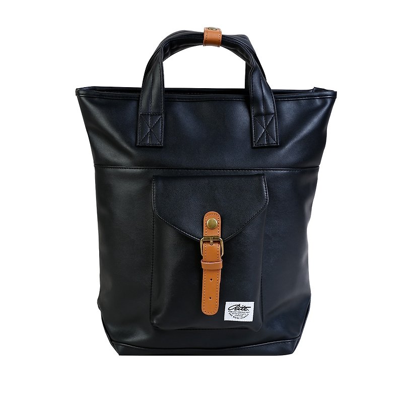 2017 Le Tour series - Free bag (M) - leather black - กระเป๋าเป้สะพายหลัง - หนังแท้ สีดำ