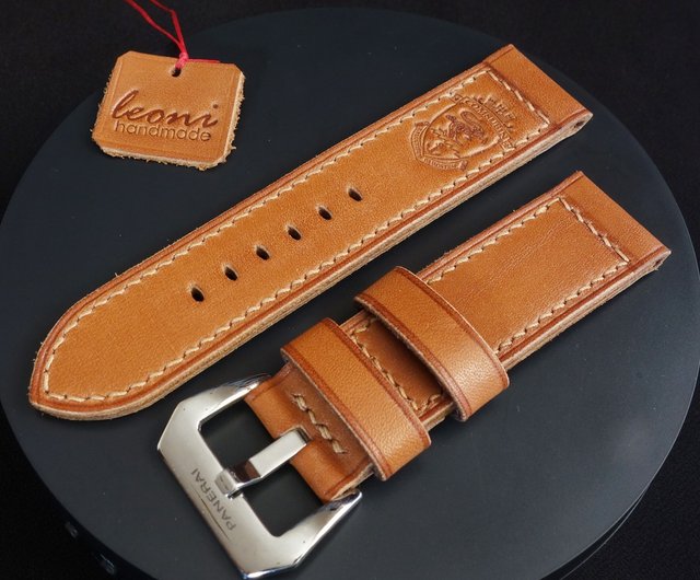 Tan watch strap for Panerai COMSUBIN watchband PAM genuine