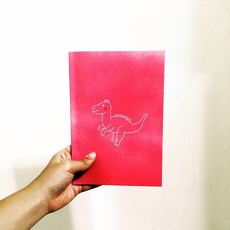 A5 White Line Dinosaur Notebook - Notebooks & Journals - Paper Pink