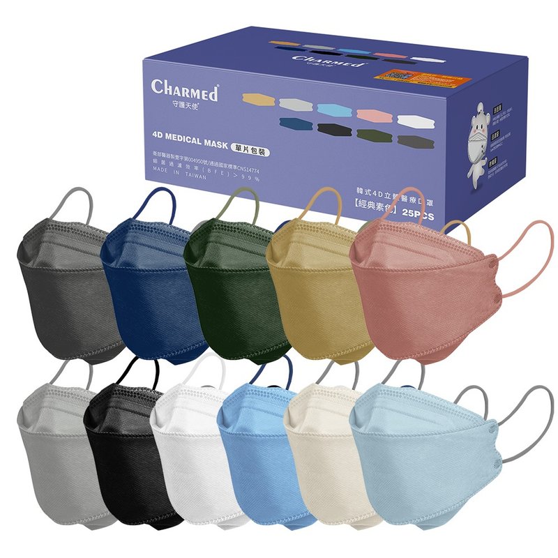 [Changming Biotechnology] 韓国製4D医療マスク 単色 25枚入 - マスク・コスプレマスク - その他の素材 多色