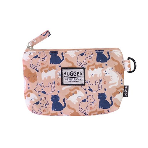 HUGGER HUGGER萬用小物袋-S(可愛小貓咪)拉鍊收納包/衛生用品隨身袋